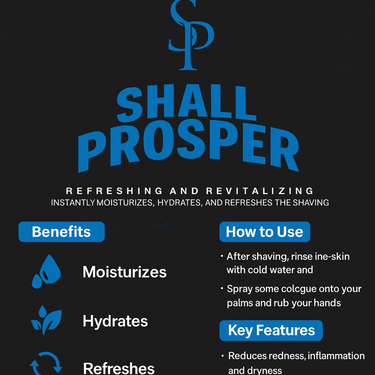 Shall Prosper Aqua Aftershave – Refreshing & Revitalizing (13.5 oz / 400 ml)